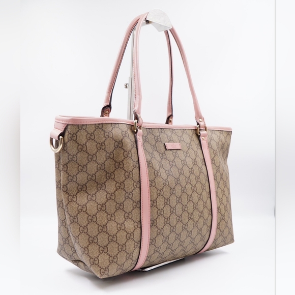 BA25❤️ Gucci GG Monogram Supreme Coated Canvas Joy Tote Bag - Picture 4 of 13